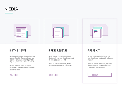Media page structure art brand design icons identity layout manual media news page press press kit
