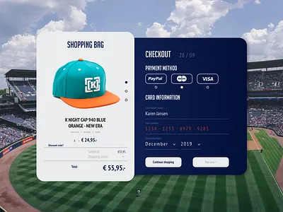 Creditcard Checkout - dribbble debut card checkout clean debut form sports ui ui card ux webshop