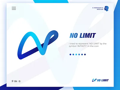No Limit- Minimal Logo debut hello infinity limit logo minimal n