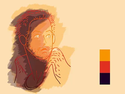 Blade runner 2049 - illustration and color palette bladerunner character color colorpalette illustration movie potrait vector