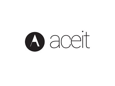 AceIT blackwhite design logo logomark logotype onecolor