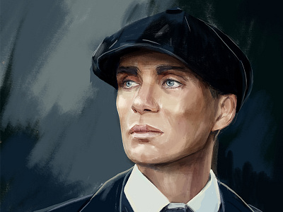 Cillian Murphy digital illustration portrait