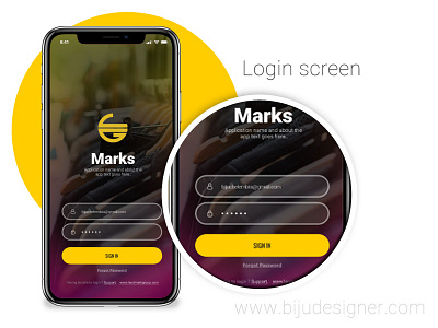 iPhone x app login screen ios login mobile iphone sign in ui ux