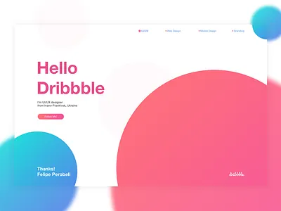Hello Dribbble debut hello sketch ui ux