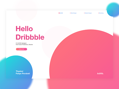 Hello Dribbble debut hello sketch ui ux