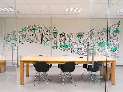 Wallnuts Yieldr airport amsterdam drawing illustration lettering mural plane wall wallnuts wallpainting