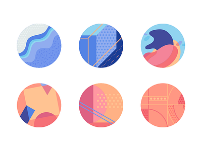 Avatars abstract avatars branding color product shape vector