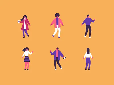 Peeps characters illustration people