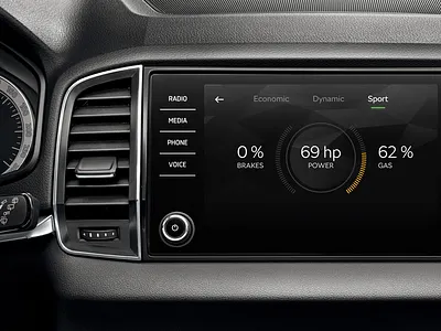 ŠKODA OneApp - CarMode automotive car design infotainment skoda