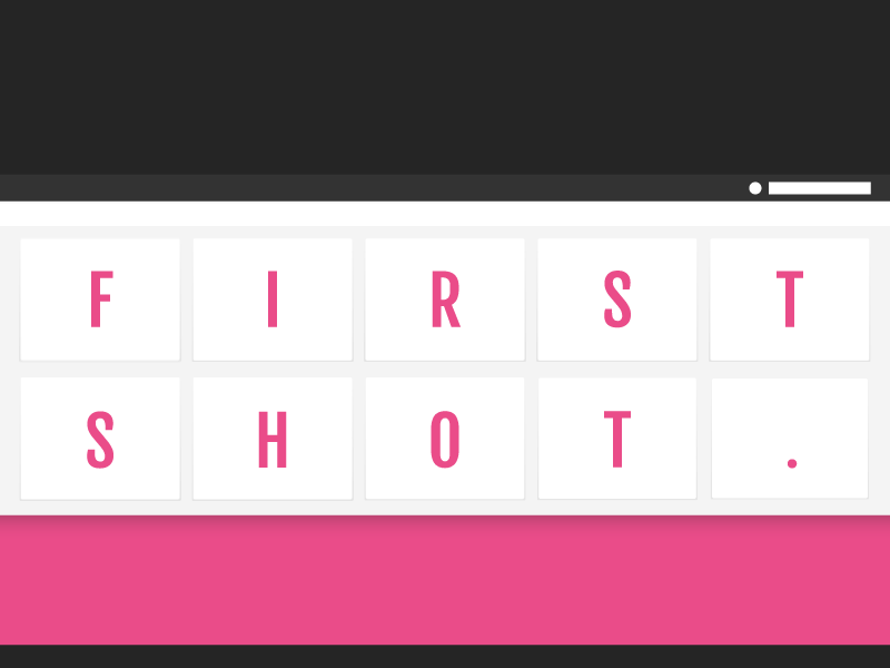 Minimal Site Debut Shot adobe debut dribbble first shot flat invite minimal motion thanks