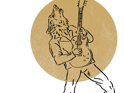 Lame Poster Idea concert guitar howl monster moon music party poster rock rockroll shred wolf