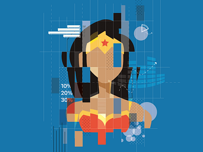 Pop Culture by the Numbers boston design flat graphic graphic design illustration northeastern pop culture print scoutdesign superhero vector wonder woman