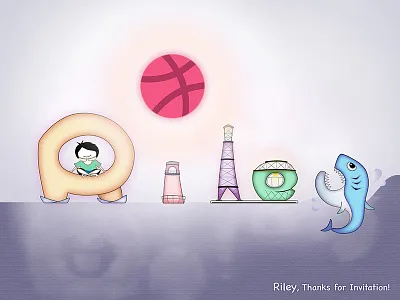 Hello Dribbble debut hello dribbble illustrator name