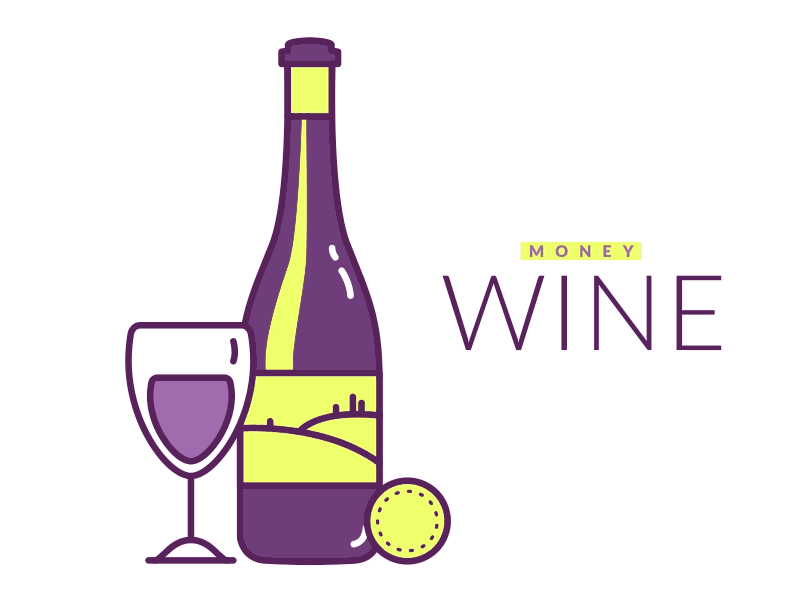 Wine bottle motion 2d after effects animation colors design icon illustration mobile motion ui ux violet