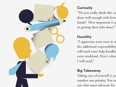 HOW magazine (3) editorial illustration glasses how magazine illustration paper pencil word bubble