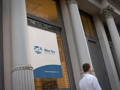 Blue Tee Management - Poster branding financial logo logos marketing poster signage