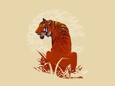 Tyger Tyger animal art illustration tiger tyger vector