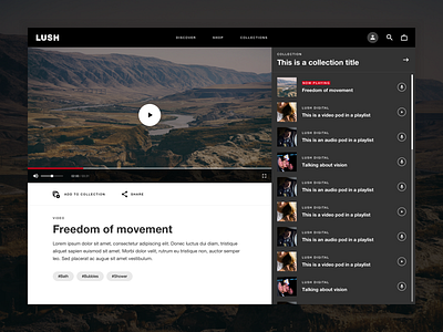 Lush | Video Player cosmetics lush player playlist tags video