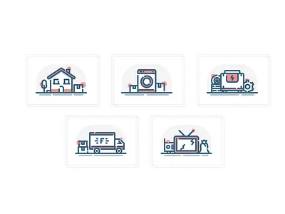 Services Icons (vol 2) 2d colored freteman icon illustration outline services