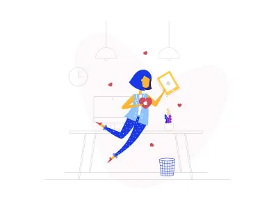 Illustration 2 airbn apple google graphic home illustration living uber