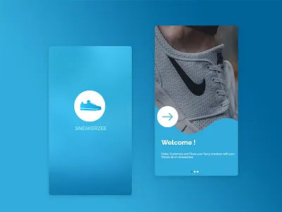 Sneaker app for sneakers lovers photoshop cc uiux