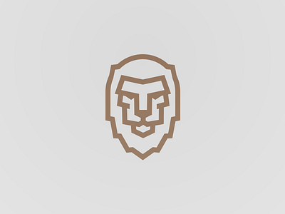 Lion Logo angled animal block bold cat geometric line lion logo outline