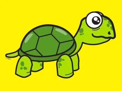Cute Turtle animal cut turtle vector