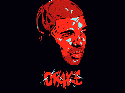 Drake // portrait. alex escu art drake emotions girl illustration illustrator portrait poster print purple vector