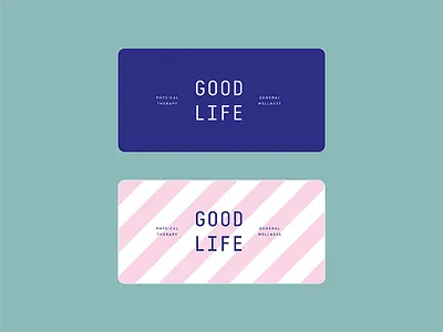 Good Life Business Cards balance blue gl gl logo good good life life logo pattern patterns pink
