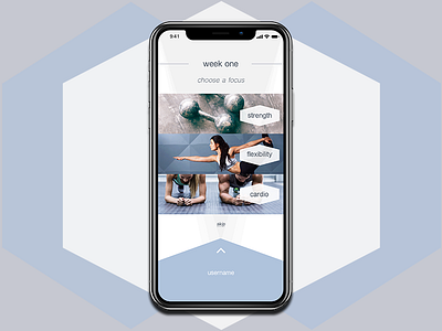 Fitly Fitness blue fitness geometric grey minimalisticapp design modern ui ux