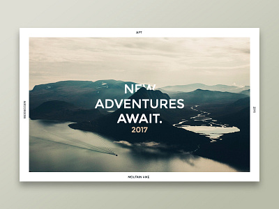 Adventures design layout mountains nature typography webdesign