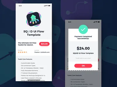 Squid Payment Dribbble commerce deal product rating shop sketch squid ui user flow ux ux flow