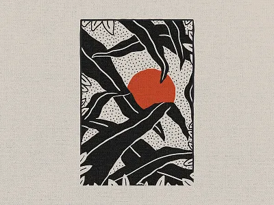 Good Mornin' design drawing flat hand drawn illustration nature plants sun tropical vintage