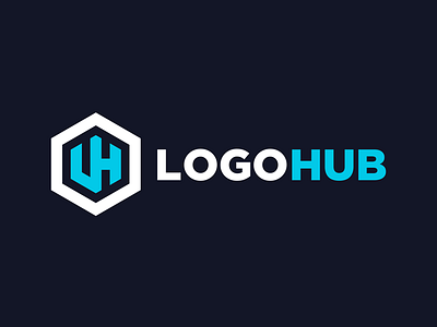 LogoHub branding character hexagon hub letter lettermark lh logo logohub logomark monogram owen roe