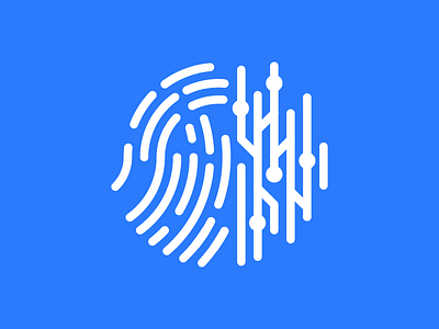 AI Thumbprint ai logo logomark monoline