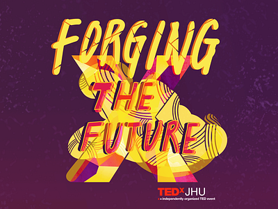 Forging the Future flyer graphic illustration