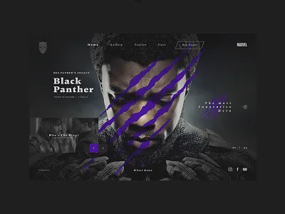 Black Panther Concept Ui Design black blackpanther cinema dark hero marvel movie superhero ui