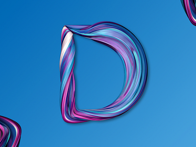 Letter D 3d cinema4d colors d design letter pain photoshop