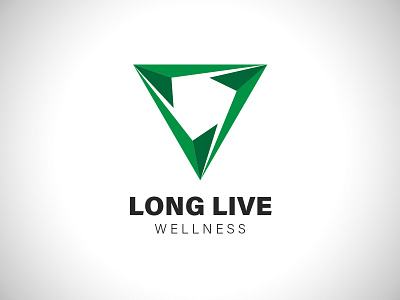 Long Live Wellness Logo flat green live logo mark shape text type typography wellness