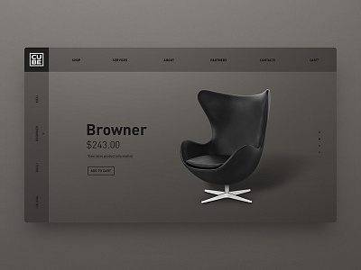 DailyUI Interior Goods chair dark furniture grey interior site stuff ui web