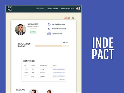 INDEPACT | An Ethereum hackathon concept blockchain ethereum hackathon smart contracts