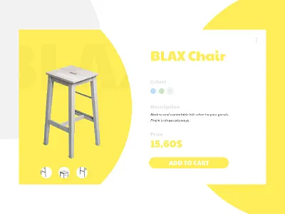 BLAX Chair product page concept furniture interface minimal product ui ui design ux