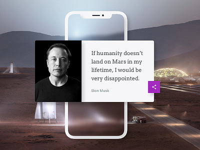 Social Share dailyui elon mars musk share social spacex