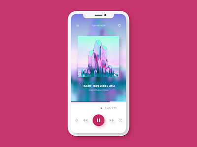 Music Player dailyui imagine dragons music player thunder