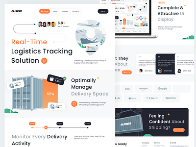 Flowee - Logistic & Shipment admin analytic cargo crm delivery delivery admin flowee logistic logistic dashboard logistic landing page logistic website logo nurdiansyah packing parcel proffesional shipment shipment dashboard trace tracking