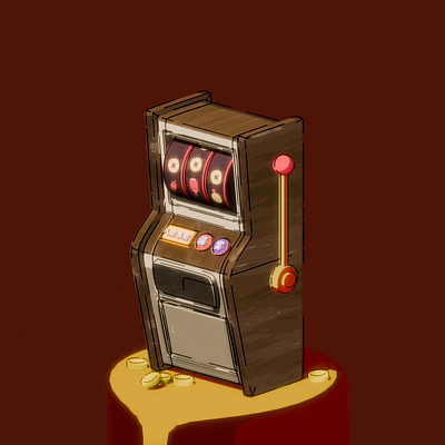 Slot Machine / Winning Golden Coins animation b3d blender blender3d design gif golden coins