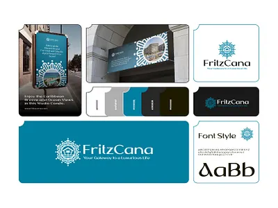 FritzCana - Brand identity blue brand identity branding cana fritz graphic design home house icon logo logo brand logo concept logo creation logo design logo real estate luxury motion graphics real estate ui