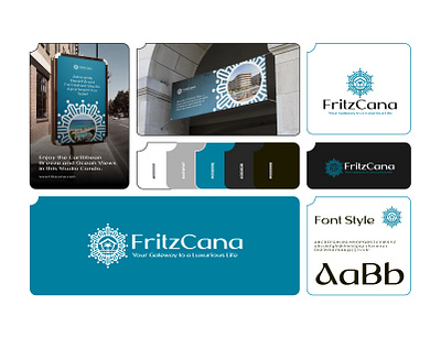 FritzCana - Brand identity blue brand identity branding cana fritz graphic design home house icon logo logo brand logo concept logo creation logo design logo real estate luxury motion graphics real estate ui