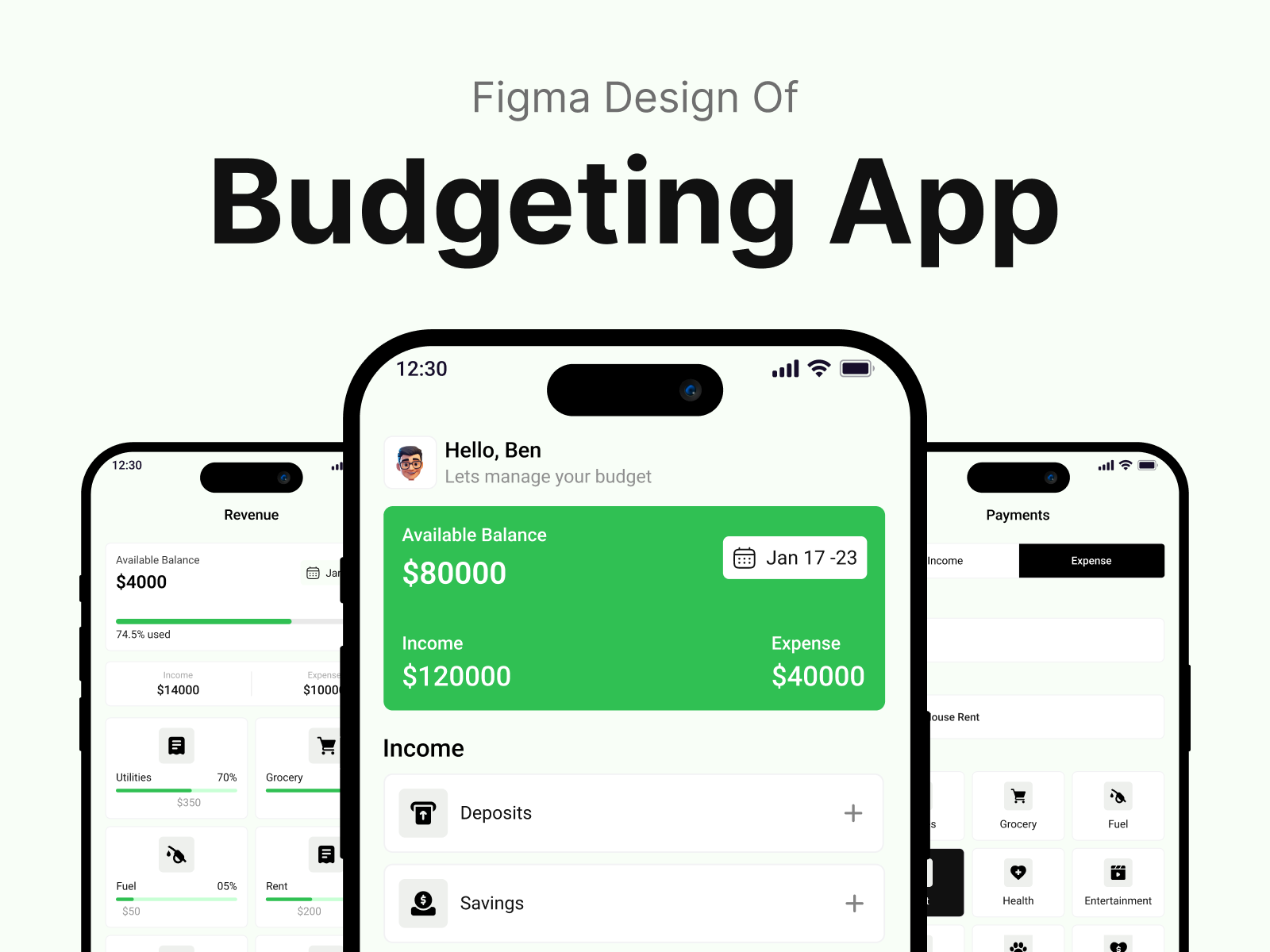 Budget Manager App UI/UX app design app ui budget app daily ui design inspiration dribbble expanses tracker figma design finance finance app fintech green ui login minimal design money tracker savings plan sign up ui splash screen ui ux ux trends