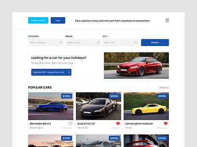 Cars Rent & Purchase Website audi car buy car e commerce car listing car purchase car rent car website car world cars cars web design daily ui figma mercedes ui ux ux trends web design